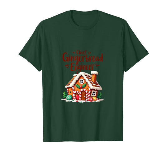 Chief Gingerbread Engineer | Funny Christmas Design T-Shirt
