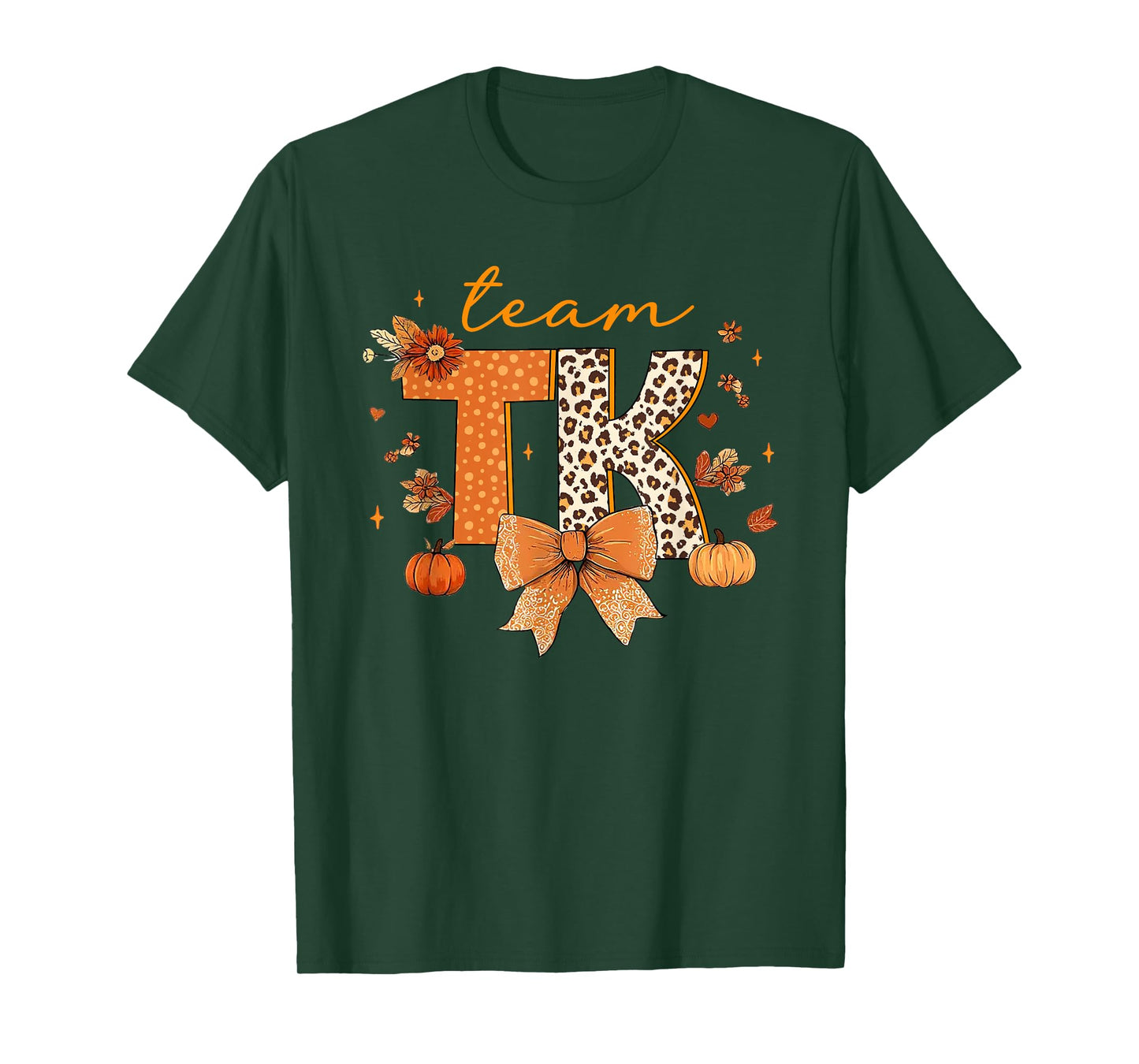 Team TK Teacher Fall Bow Transitional Kindergarten Student T-Shirt