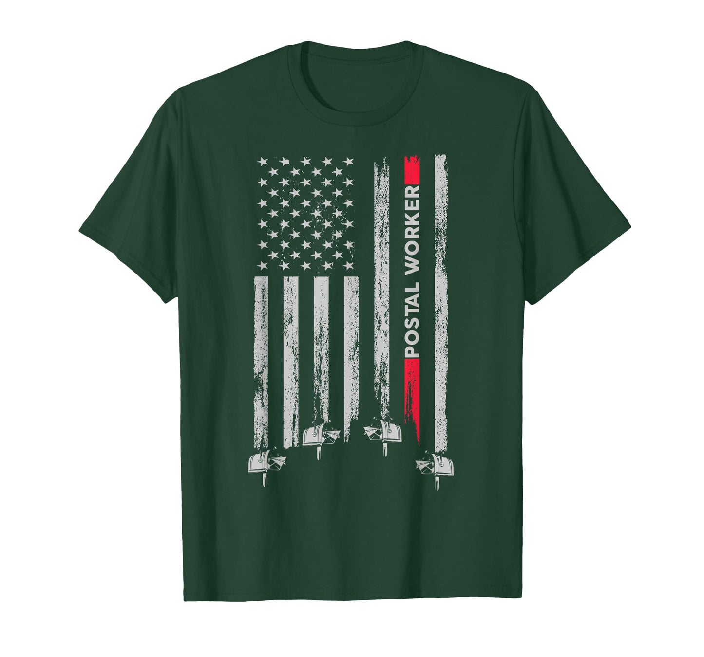 Postal Worker Vintage USA American Flag US Postal T-Shirt