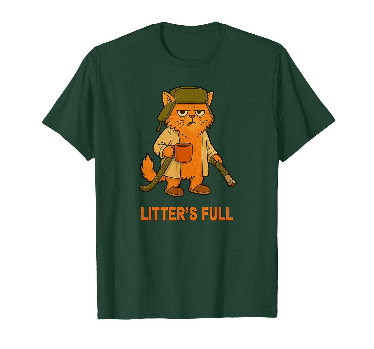Litter’s Full Funny Cat Lover Feline Humor Christmas Vintage T-Shirt