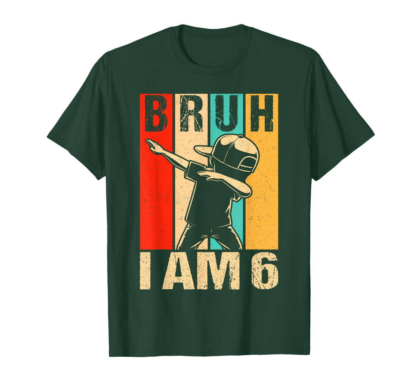 6 Year Old Birthday Dabbing Boy Bruh It's My 6th Birthday T-Shirt
