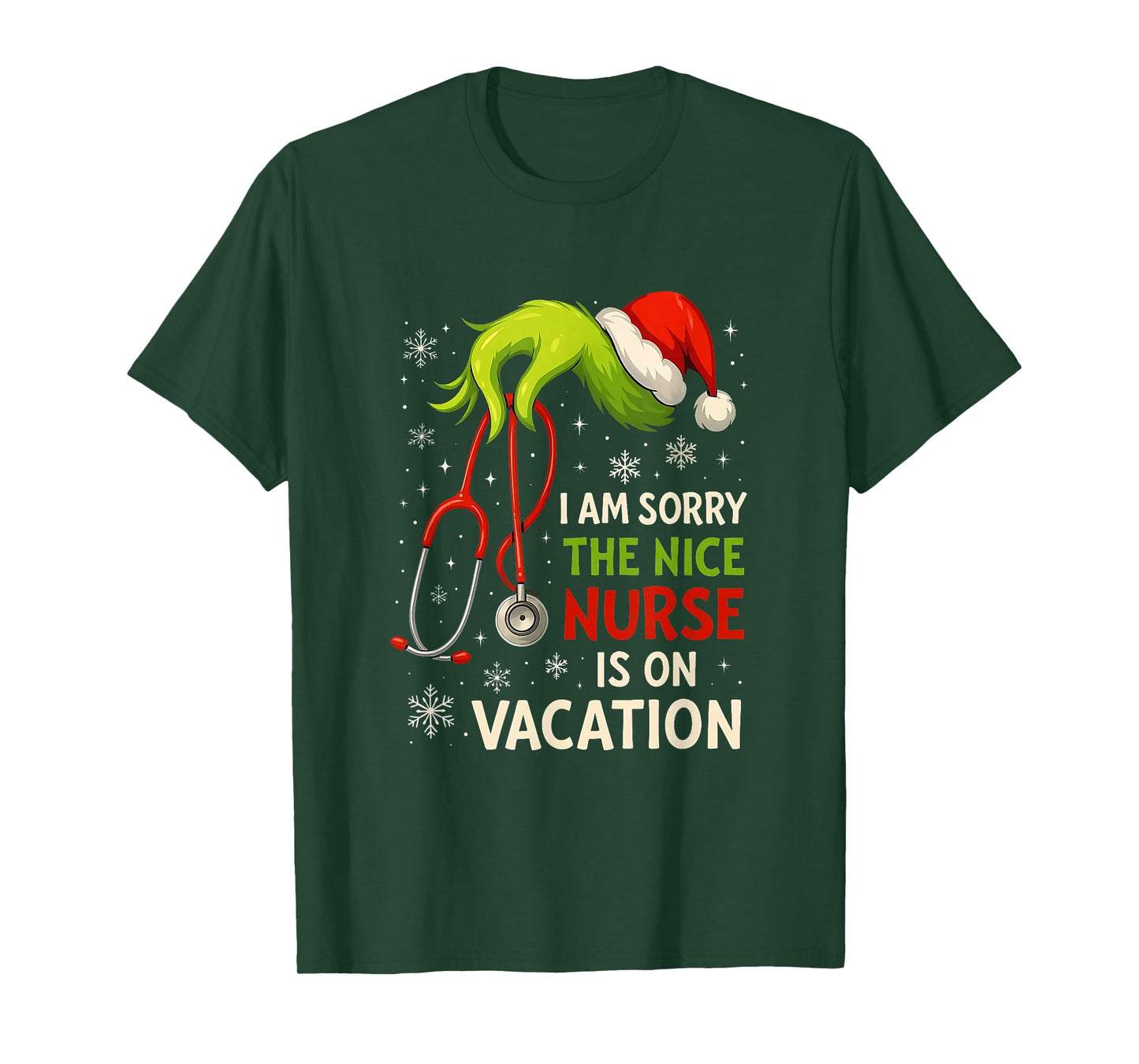 Christmas I Am Sorry The Niche Nurse Funny Santa Hat Medical T-Shirt