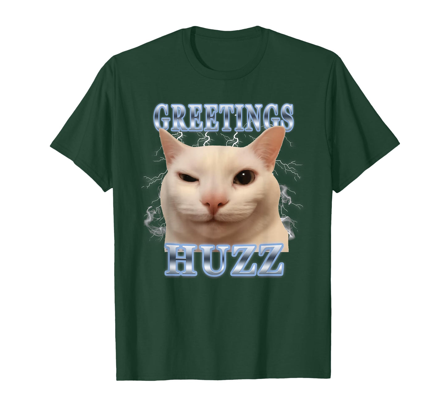 Greetings Huzz Funny Silly Cat Meme Brainrot T-Shirt