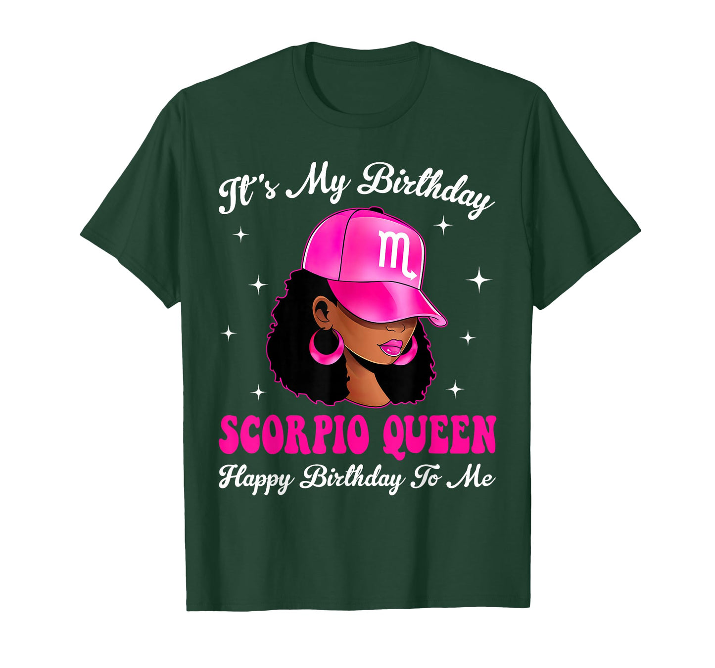 It's My Birthday Afro Sassy Black Woman Scorpio Queen T-Shirt