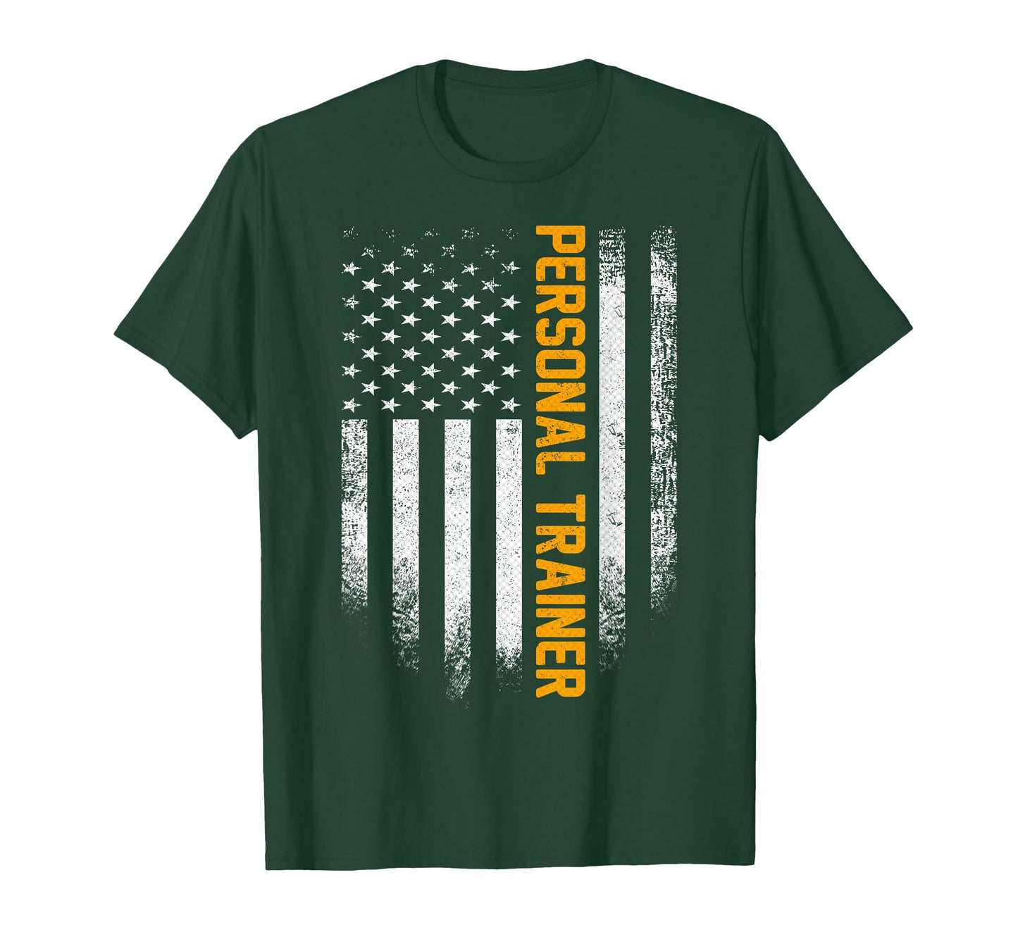 Vintage USA Personal Trainer American Flag Patriotic Funny T-Shirt