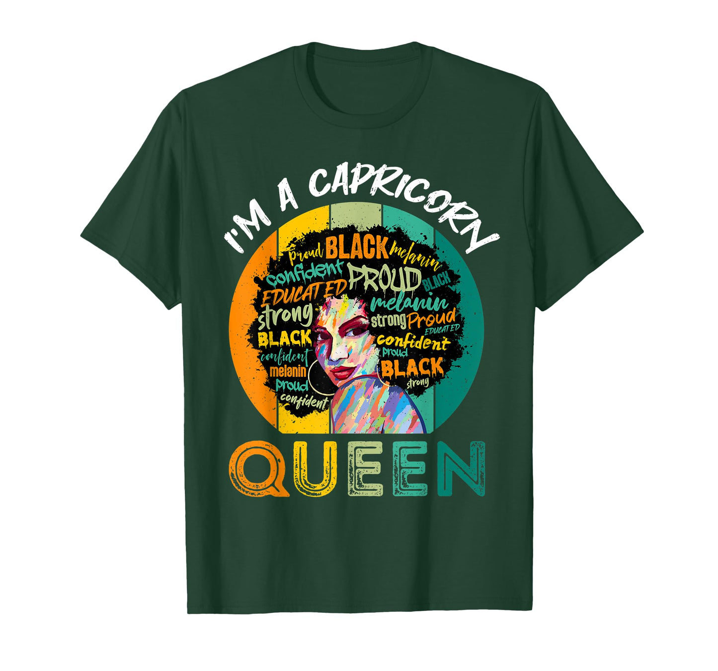 I'm A Capricorn Queen Melanin Black Women Horoscope T-Shirt