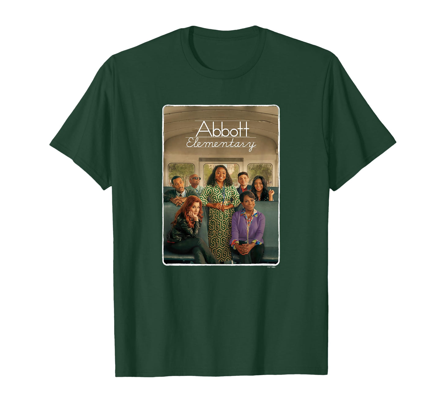 Abbott Elementary Teachers On The Bus Portrait & Logo T-Shirt