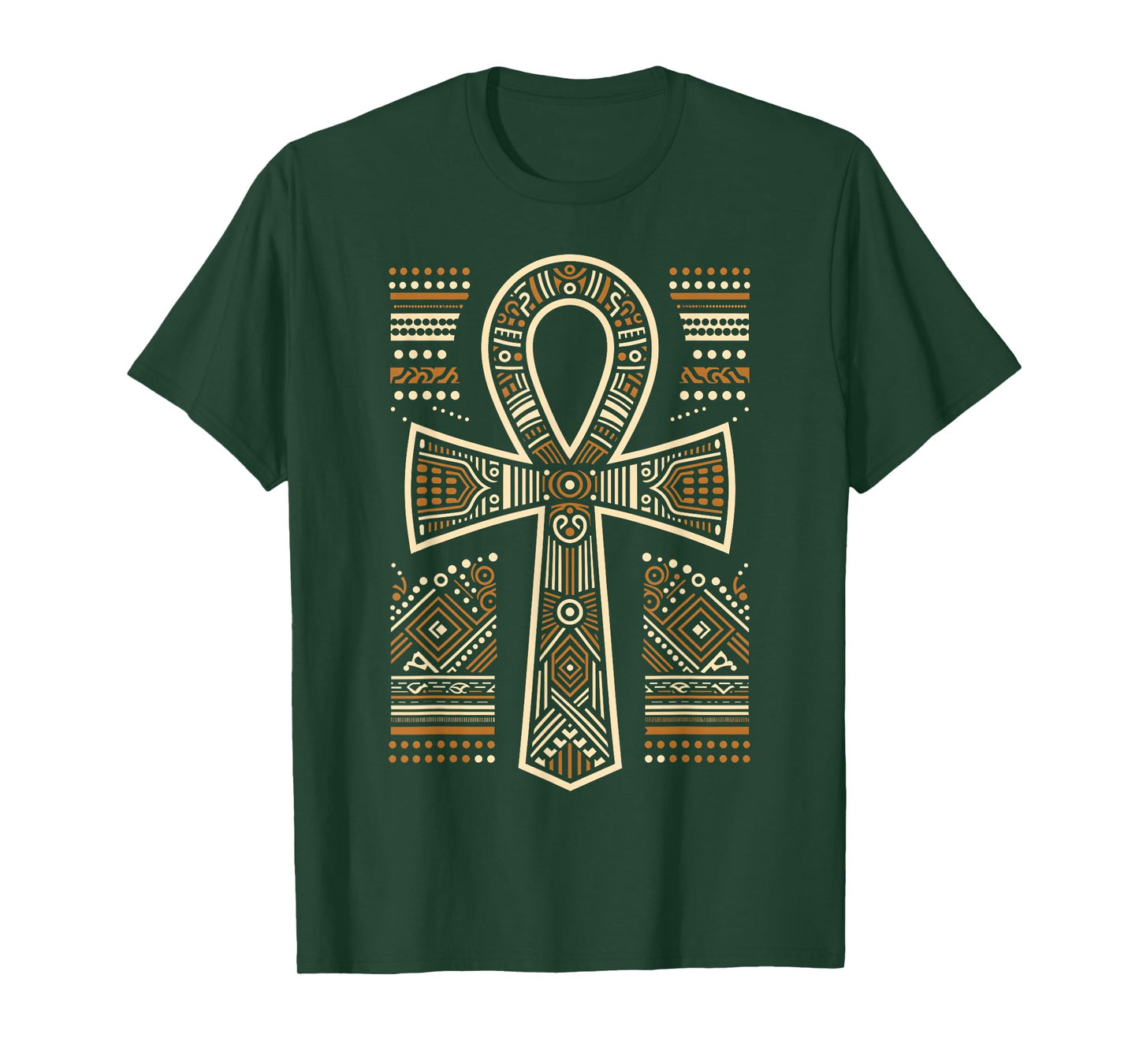 Cool Egypt Ankh Key of Life Symbol In Tribal Art Style T-Shirt