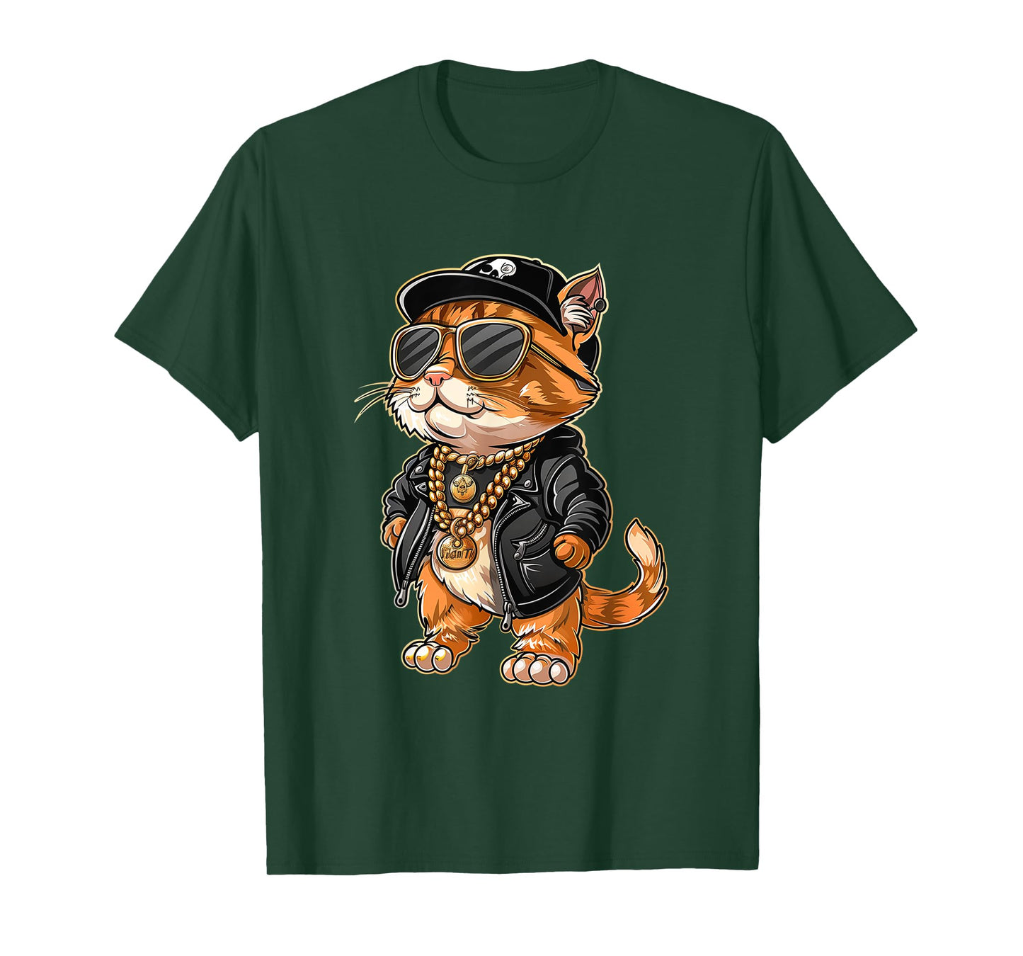 Cat Rapper Gift Cute Cat Rapper Cool Hip Hop Men Women Kids T-Shirt