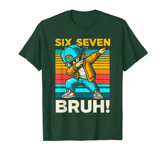 67 Meme 6 7 Numbers Dabbing Six Seven Bruh Funny Boys Kids T-Shirt