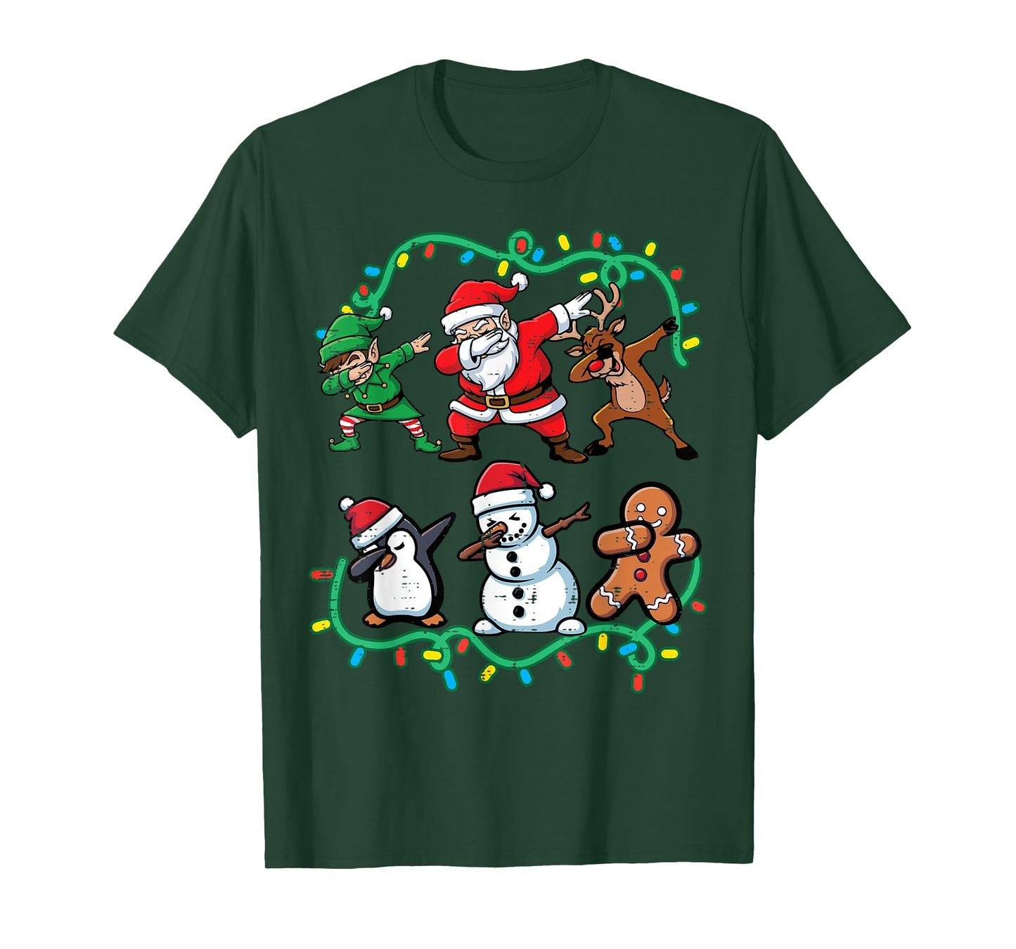 Christmas Santa Elf Reindeer Dab Xmas Dance Boys Girls Kids T-Shirt
