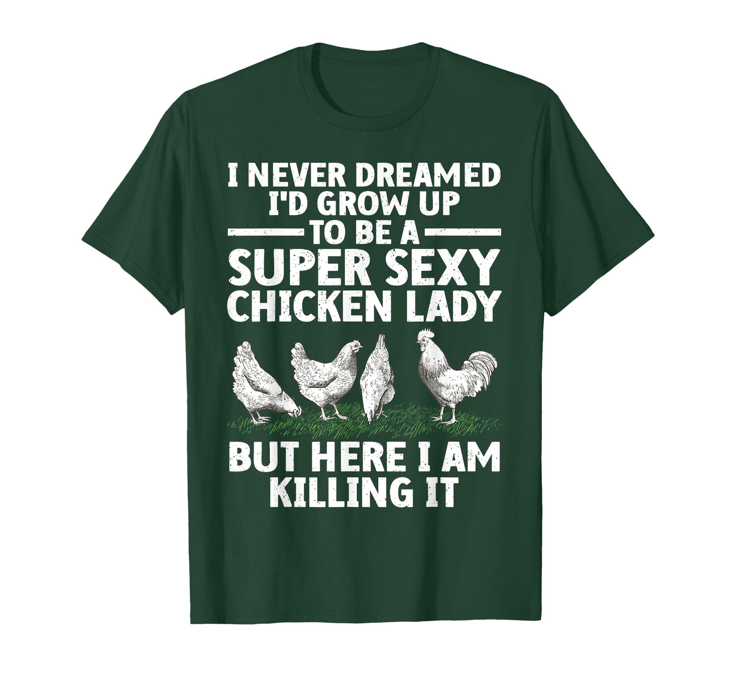 Cool Chicken Lady Art For Women Mom Hen Flock Chicken Farmer T-Shirt