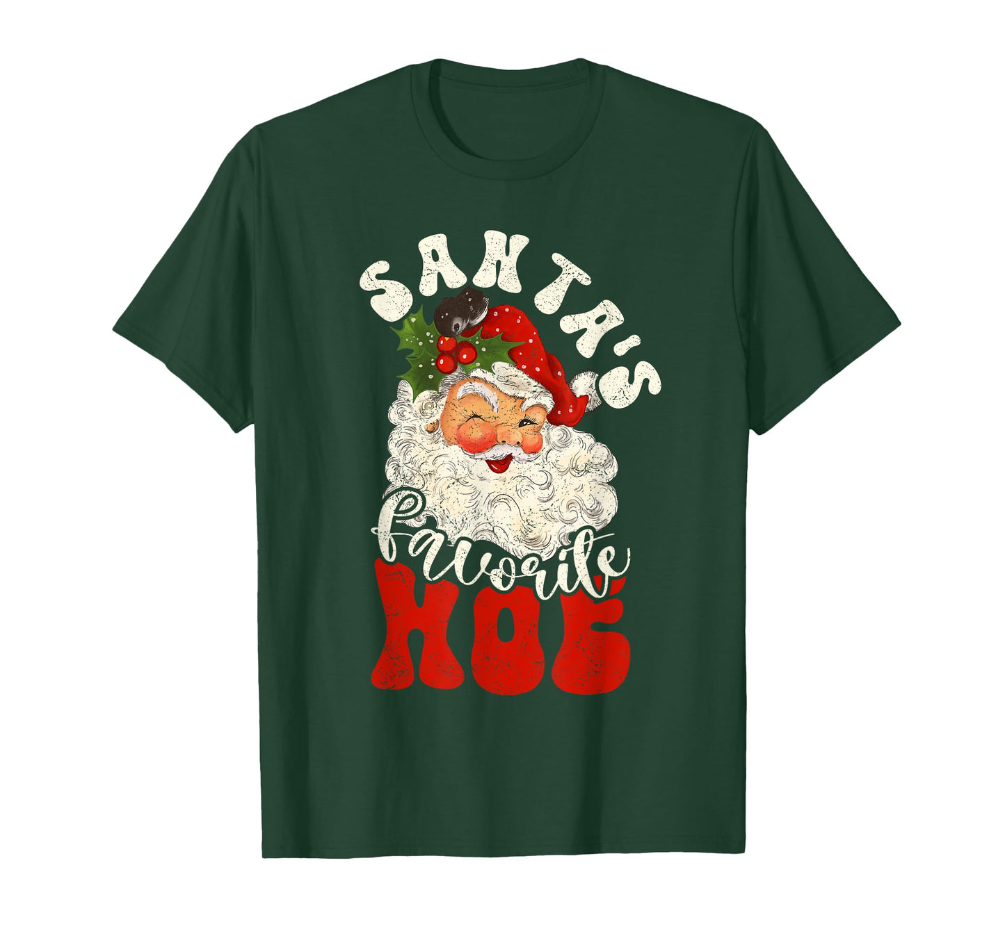 Christmas Santa's Favorite Hoe Naughty Santa Claus T-Shirt