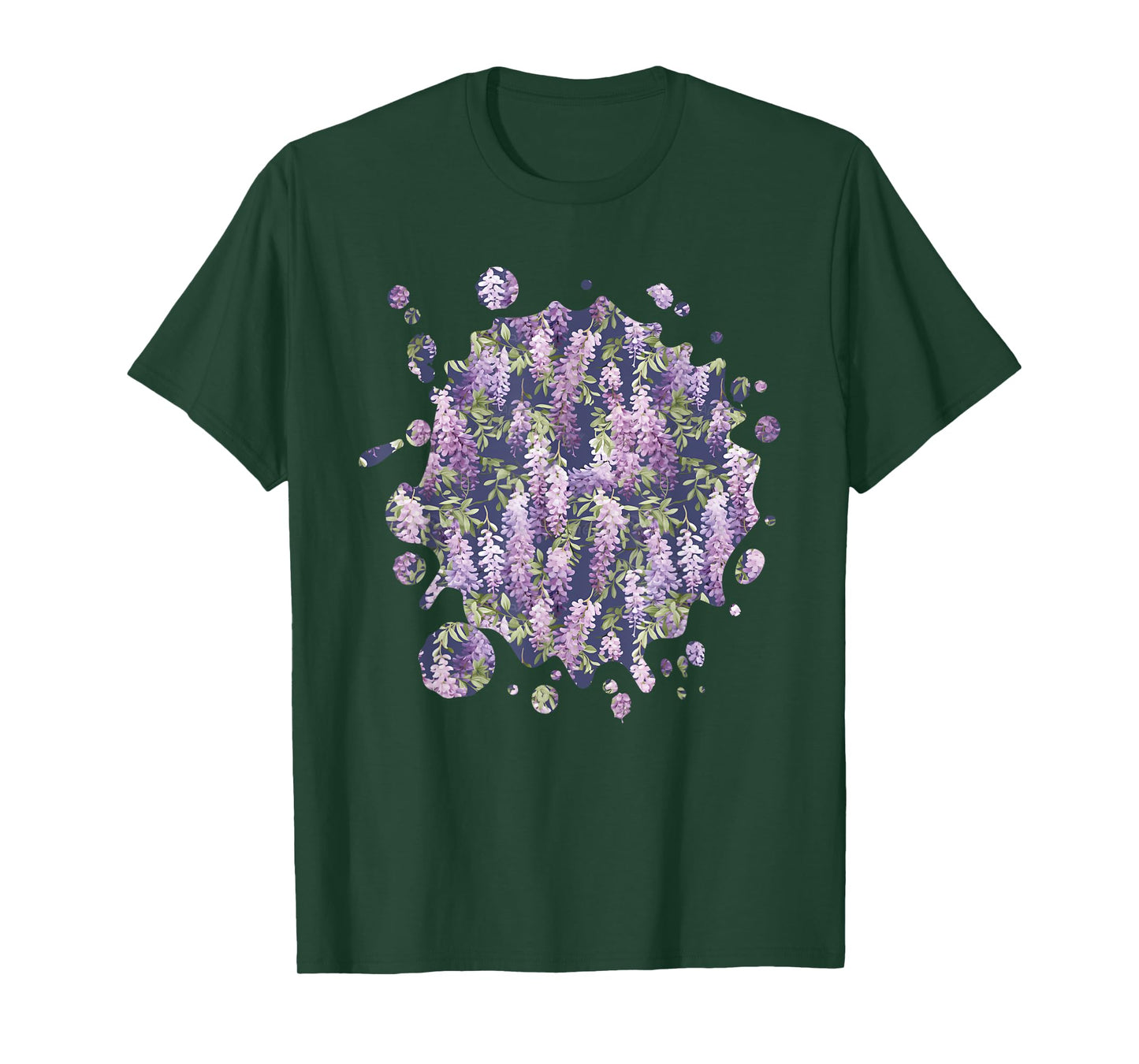 Cute Wisteria Inspired Flower Plant Lover Gardener women T-Shirt