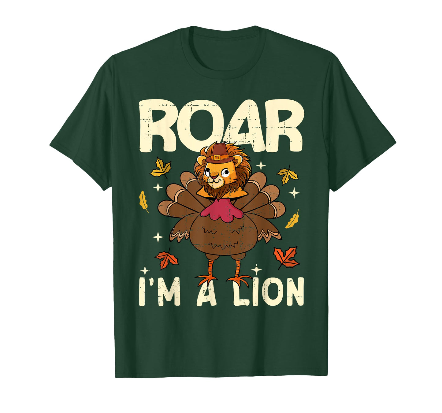 Thanksgiving Fake Lion Thanksgiving Turkey Lion Funny T-Shirt