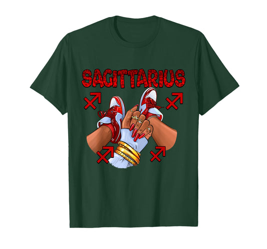 Sagittarius Queen Birthday Women Sneakers Zodiac Sign Bday T-Shirt