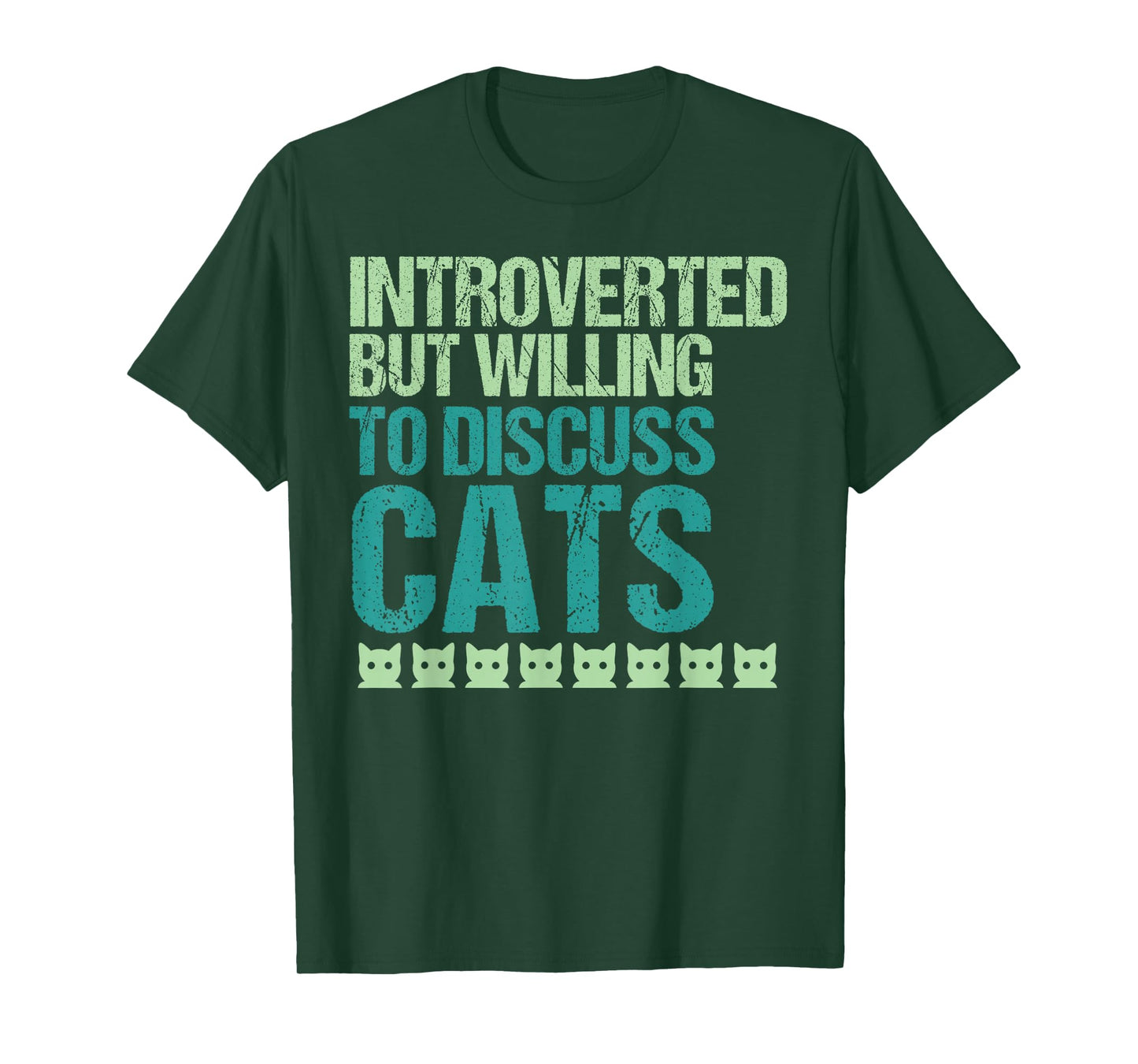 Introverted But Willing To Discuss Cats Introvert Cat Lover T-Shirt
