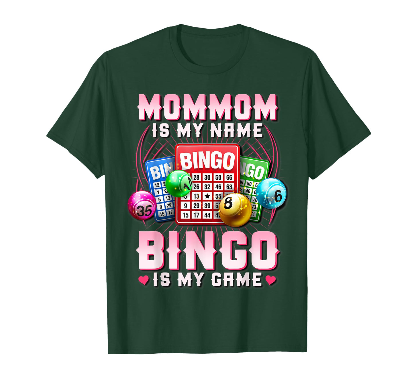 Bingo Player Mommom Is My Name Bingo Is My Game Xmas T-Shirt
