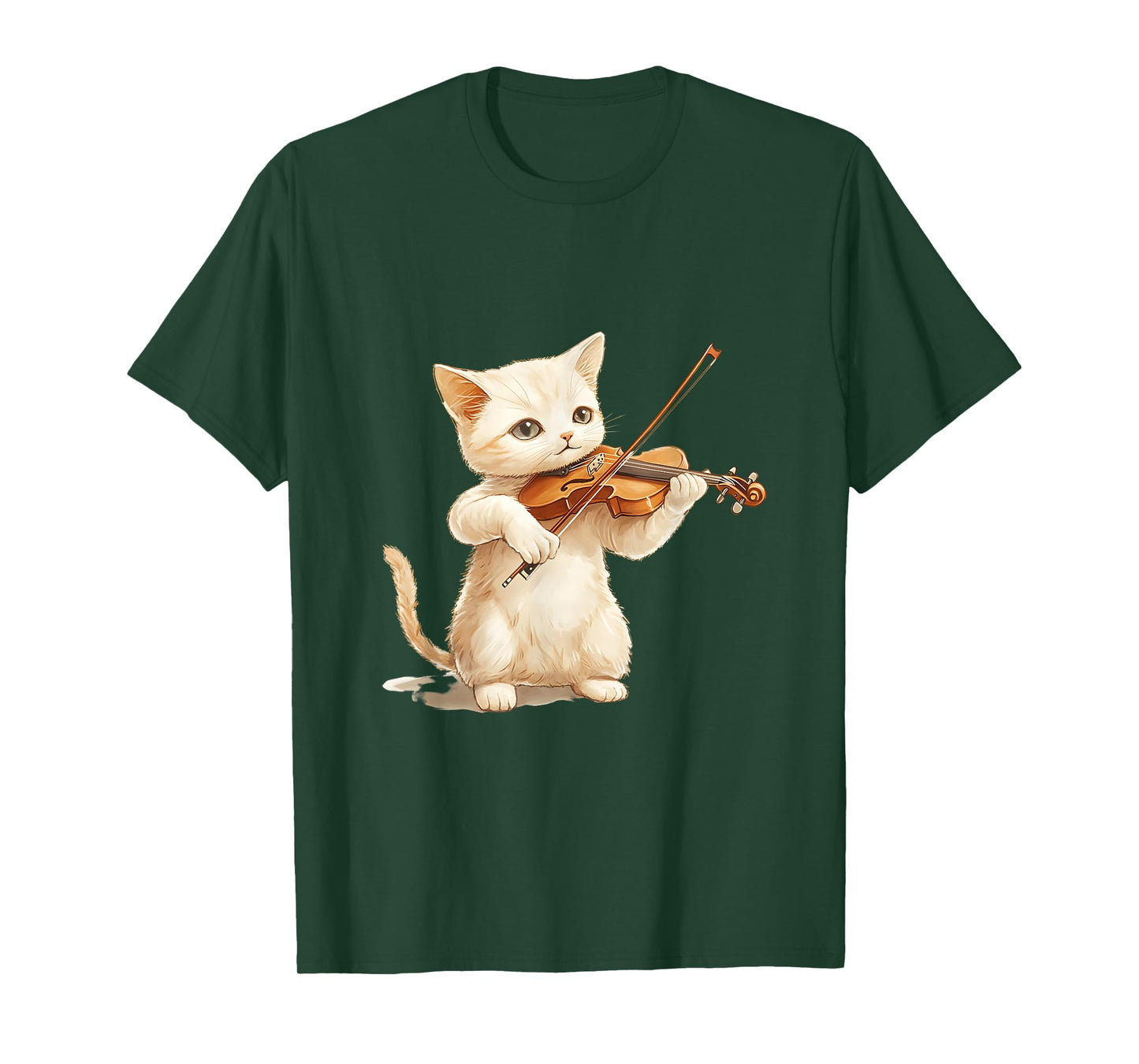 Funny Cat playing Violin for Cat and Violins lovers Music T-Shirt