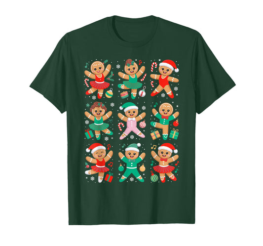 Christmas Dance Teacher Gingerbread Ballet Dancer Xmas Girls T-Shirt