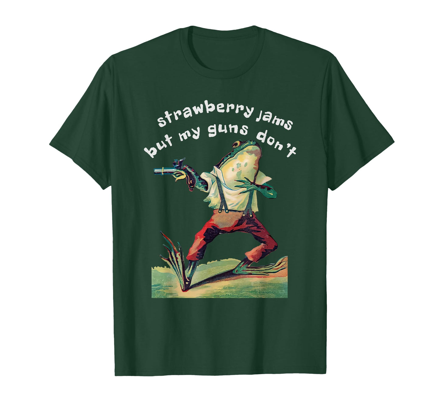 Strawberry Jams But My Gun Don't Funny Saying T-Shirt