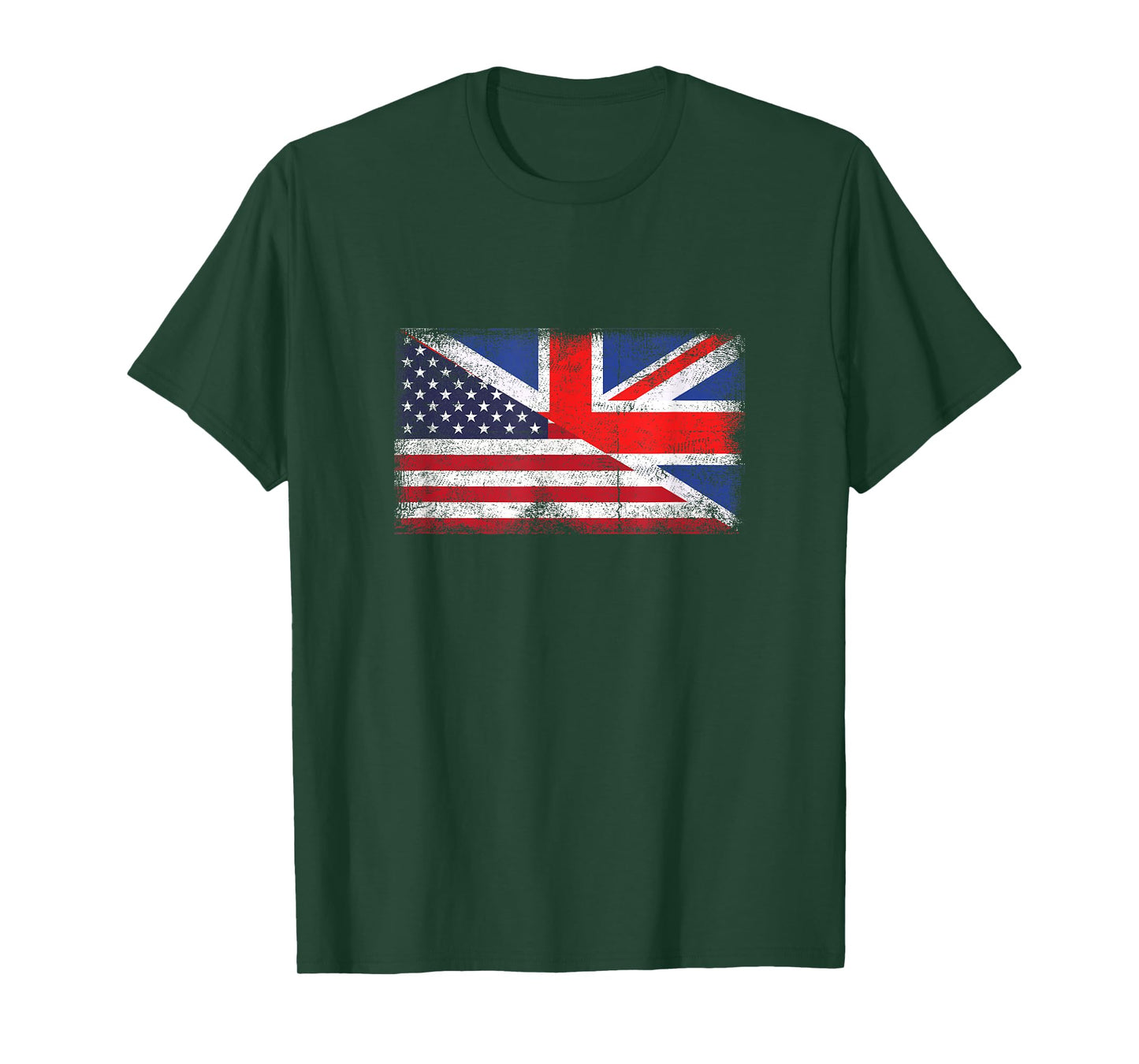 United Kingdom America Flag Half British Half American T-Shirt
