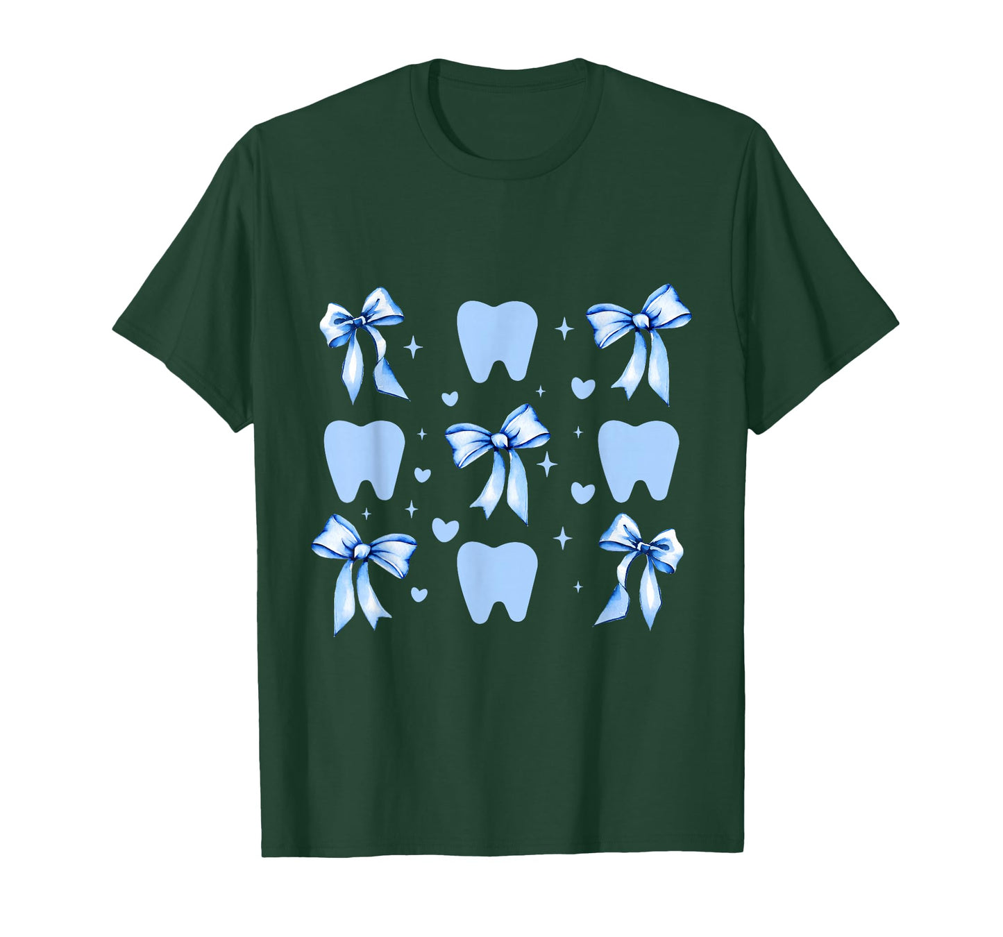 Cute Tooth Dental Assistant Coquette Bow Hygiene Oral RDH T-Shirt