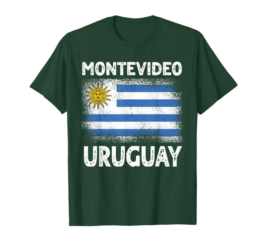 Montevideo Uruguay Flag Wear Uruguayan Roots T-Shirt