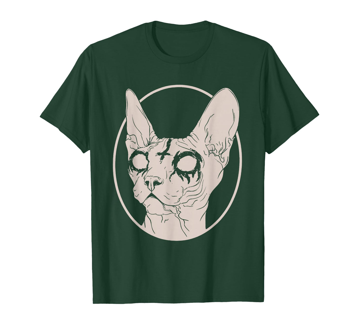 Death Metal Sphynx Cat, Satanic Clothing for Men Women T-Shirt