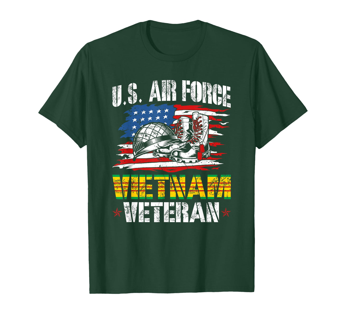 Vietnam Veteran US Air Force US Flag T-Shirt