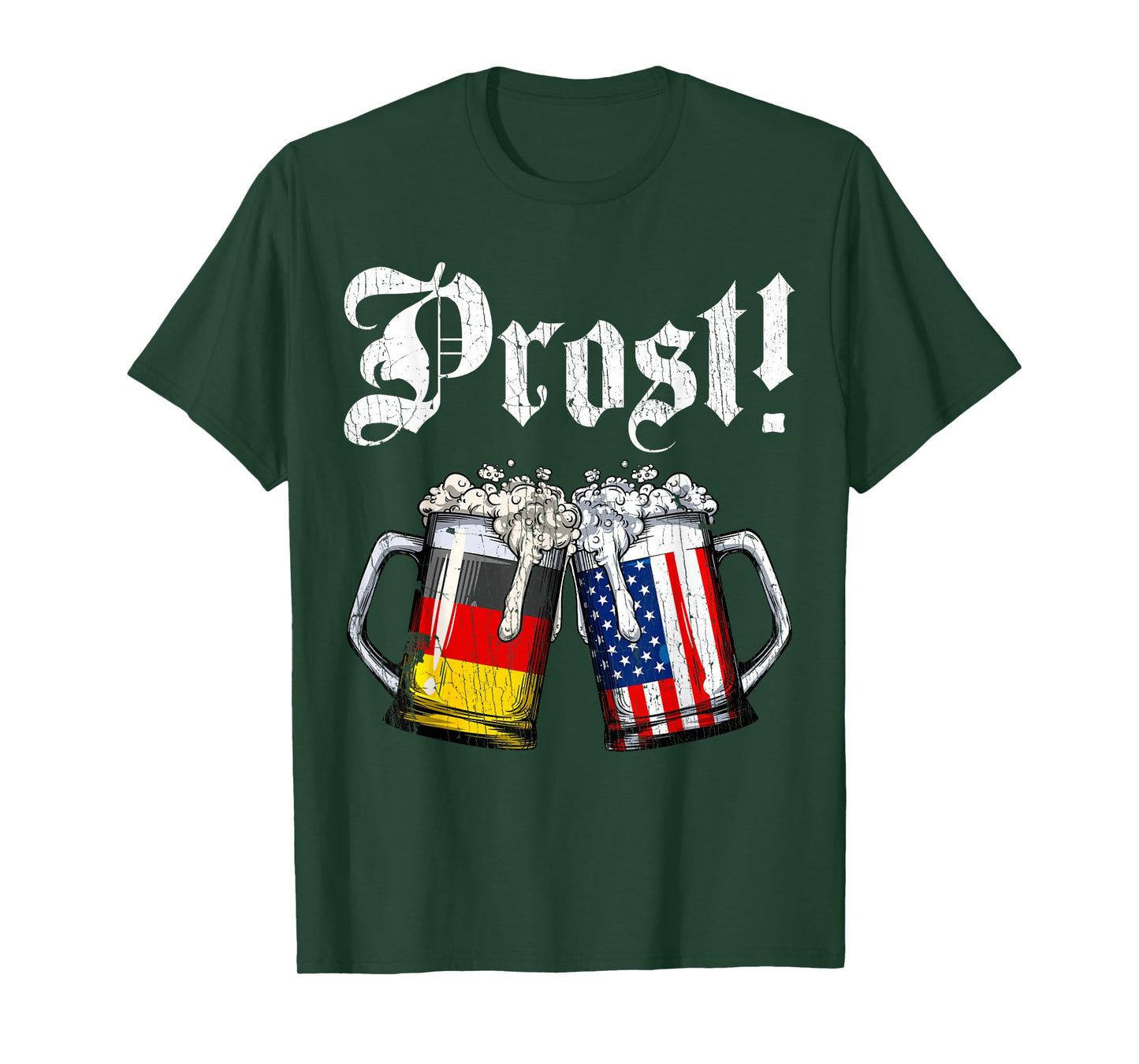 Prost Beer German American Flag Oktoberfest Men Women Mug T-Shirt