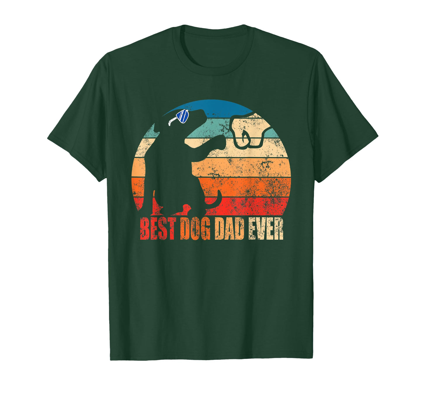 Best Dog Dad Ever Fist Bump Retro Daddy Gift Son Daughter Men Women Kids T-Shirt