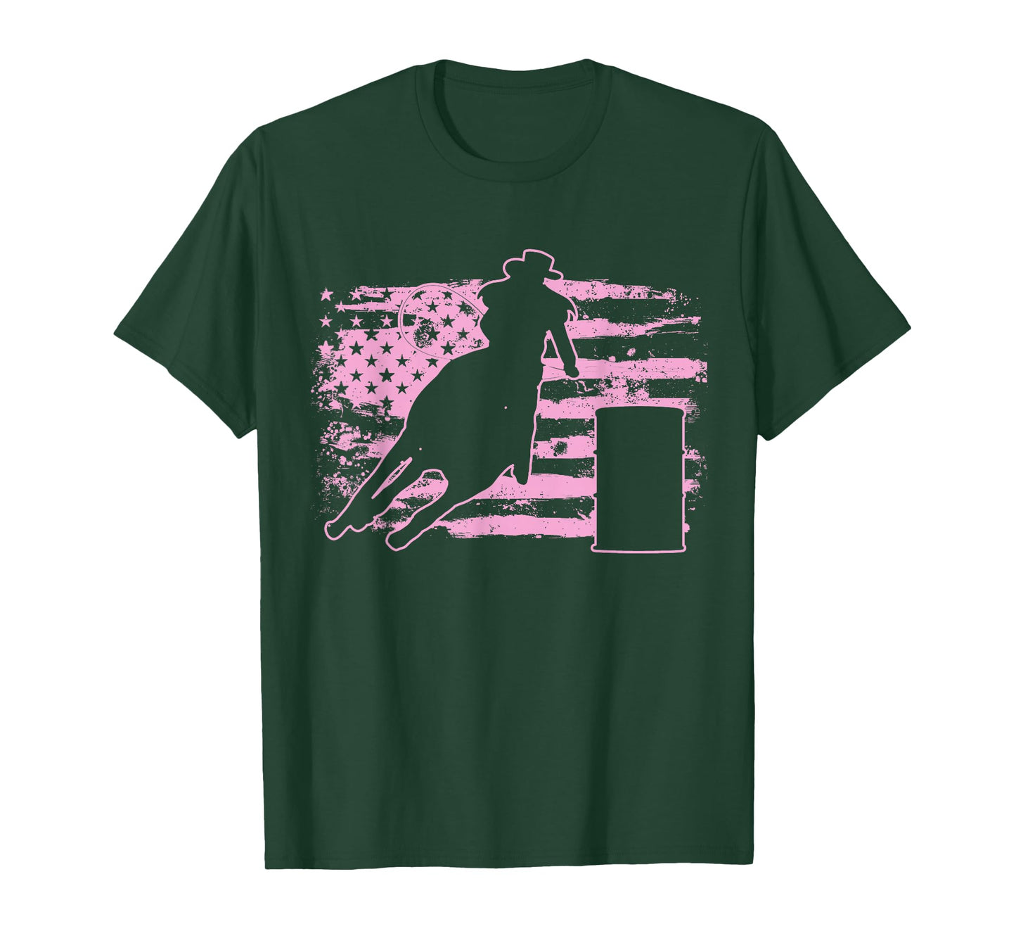 Barrel Racing USA American Flag Gift for Barrel Racers T-Shirt