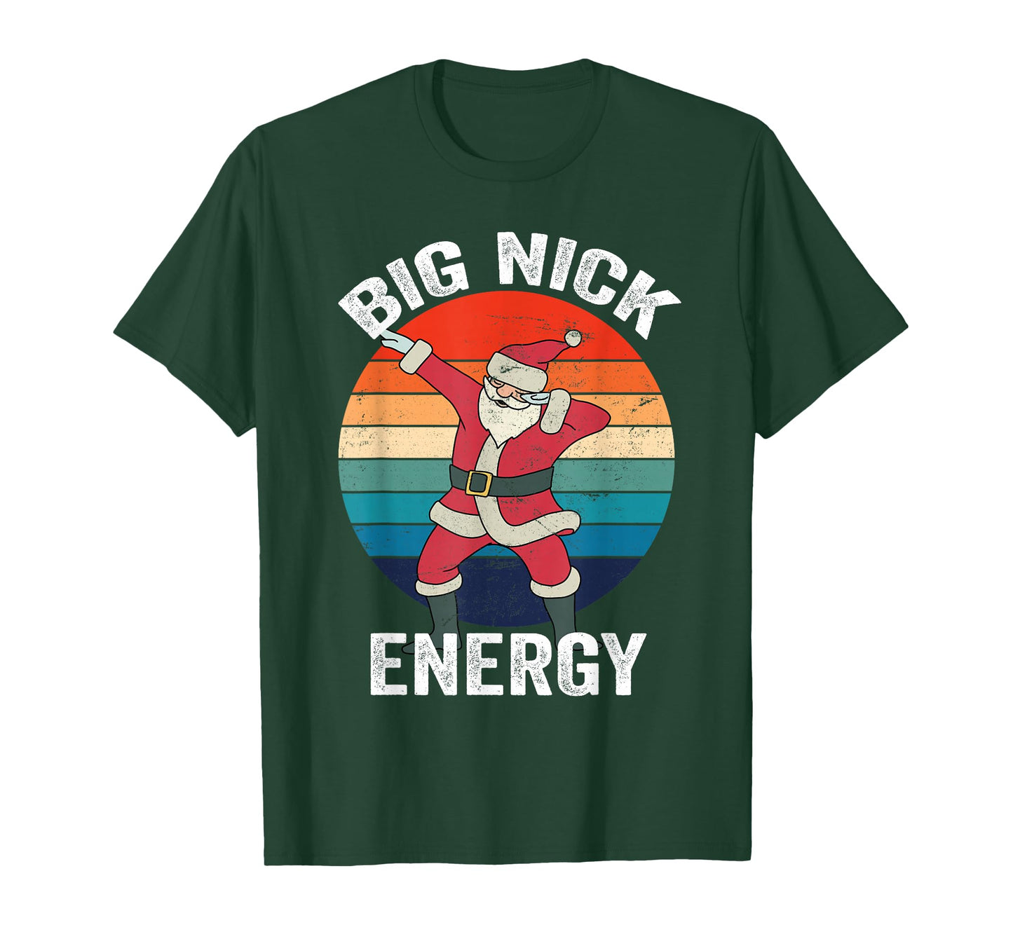 Big Nick Energy Dabbing Santa Christmas T-Shirt