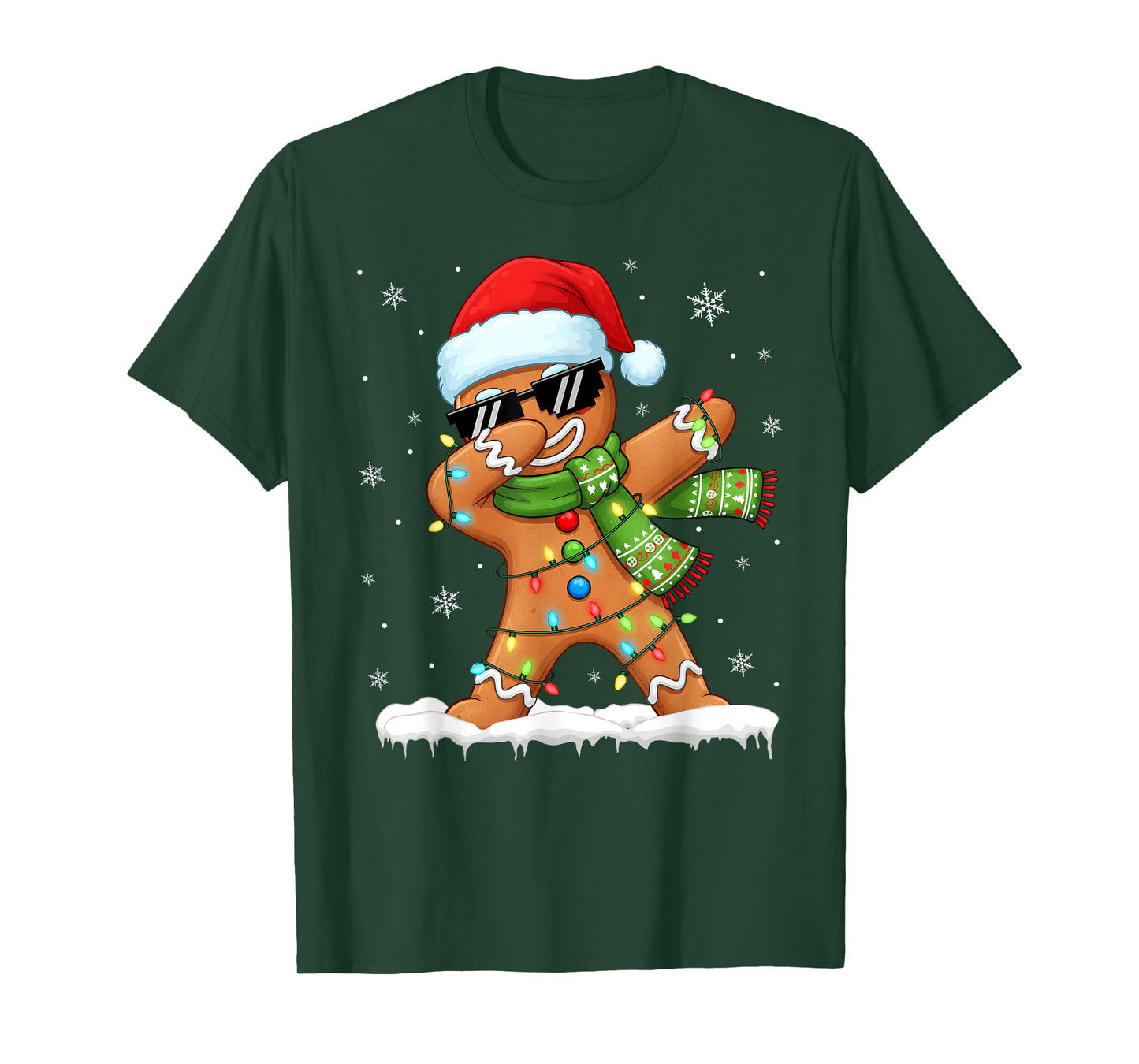 Christmas Gingerbread Man Dabbing Boys Santa Xmas Funny T-Shirt
