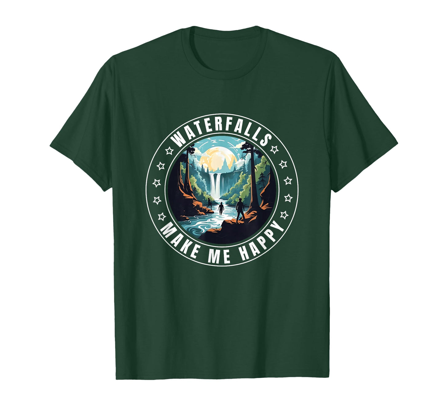Waterfalls Make Me Happy Waterfall Chaser Chasing Outdoors T-Shirt