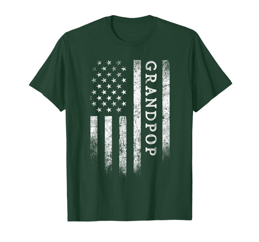 Grandpop American Flag Grandpop Gifts Patriotic Father's Day T-Shirt