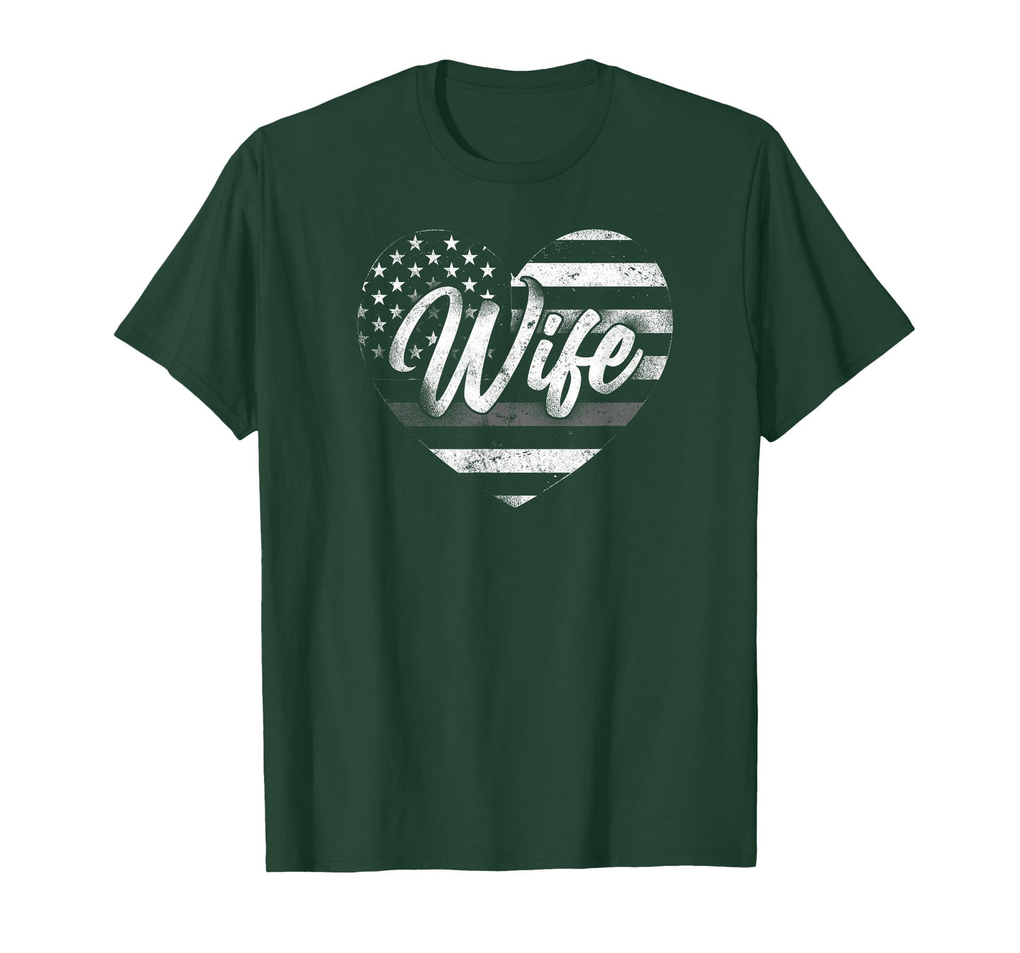 Correctional Officer Wife Marriage Heart American Flag T-Shirt