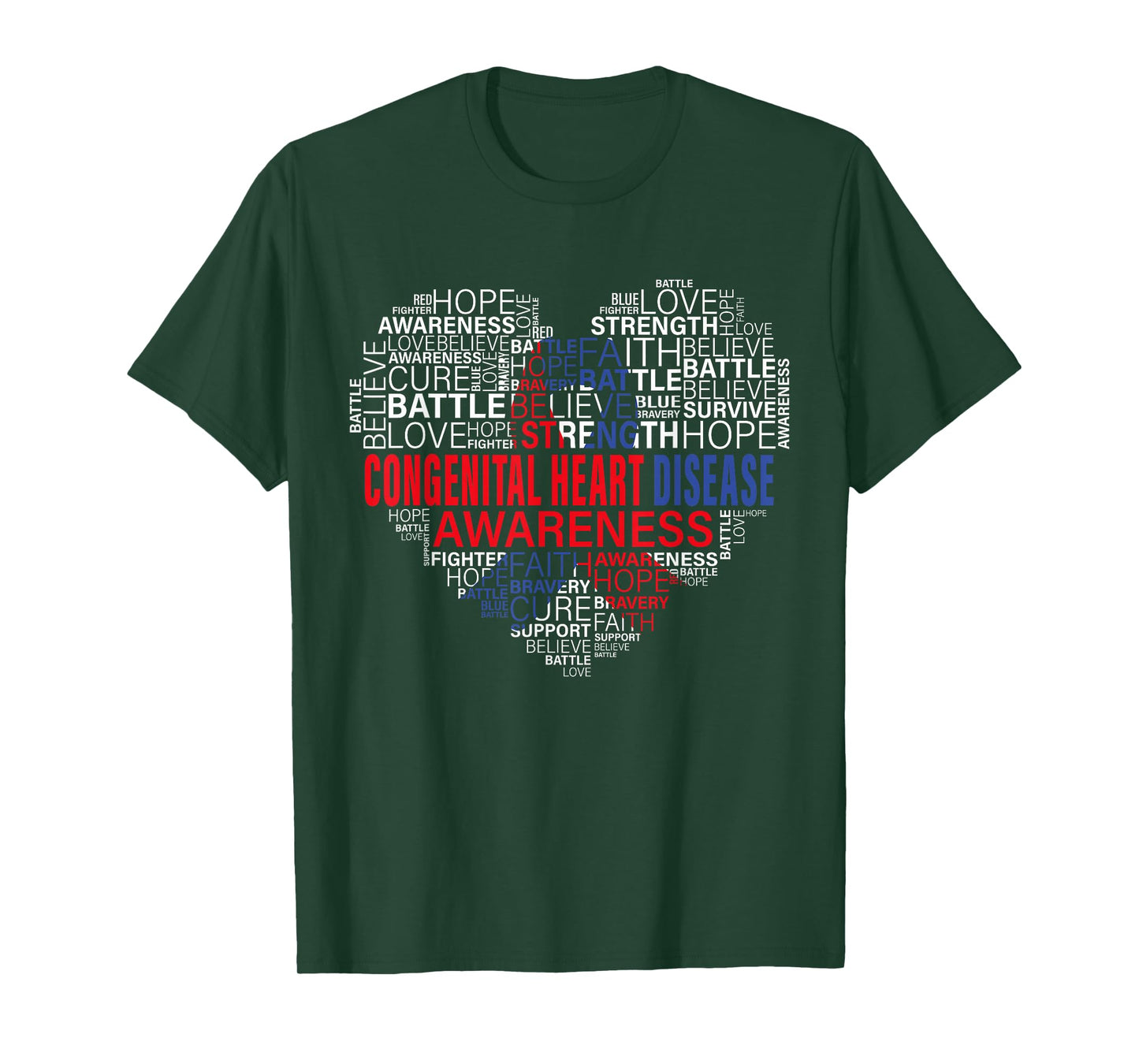 CHD Awareness Heart Disease Fighting Hope Support Warrior T-Shirt