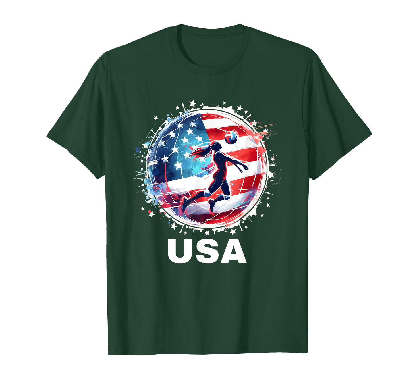 Volleyball USA Women Volleyball TShirt USA Team Volleyball T-Shirt