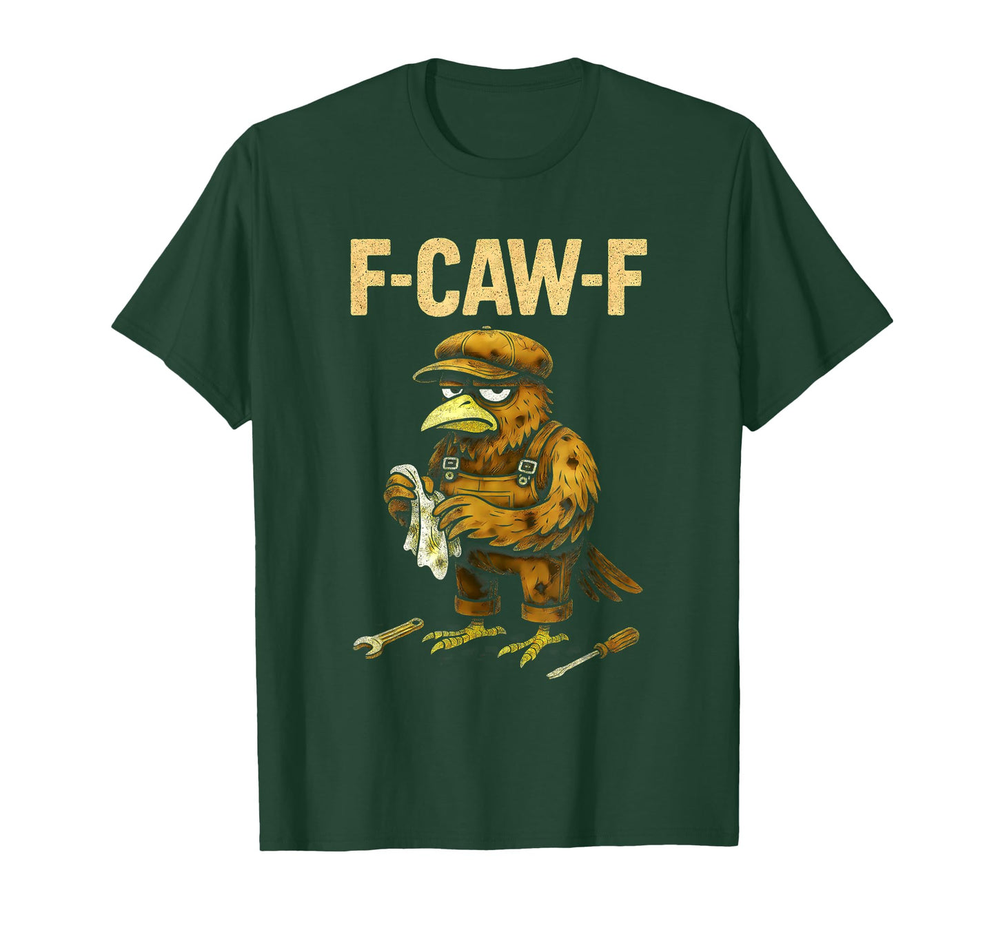 Funny Mechanic F Caw F Crow Fcawf Raven Mechanics Bird F Awk T-Shirt