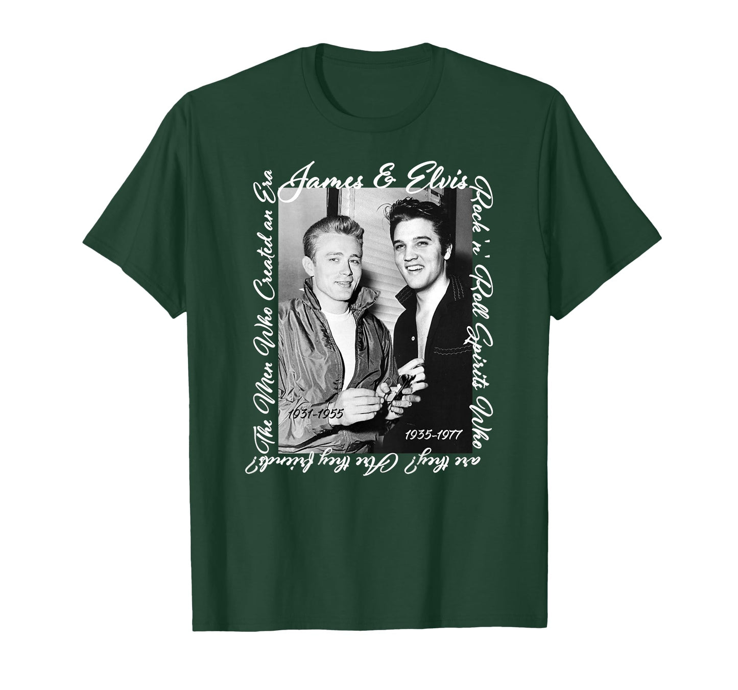 James Dean_Elvis Presley_Back Printed T-Shirt