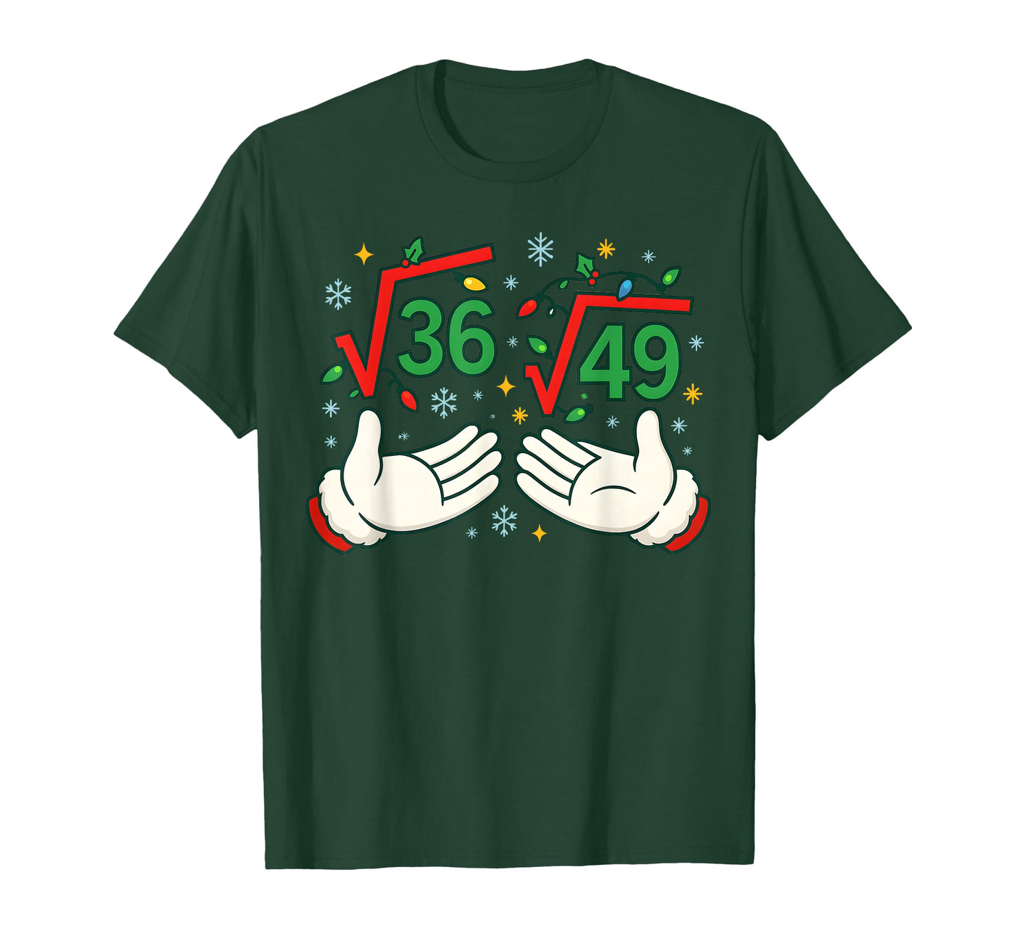 Funny Christmas 67 Square Root Math Teacher Six Seven Meme T-Shirt