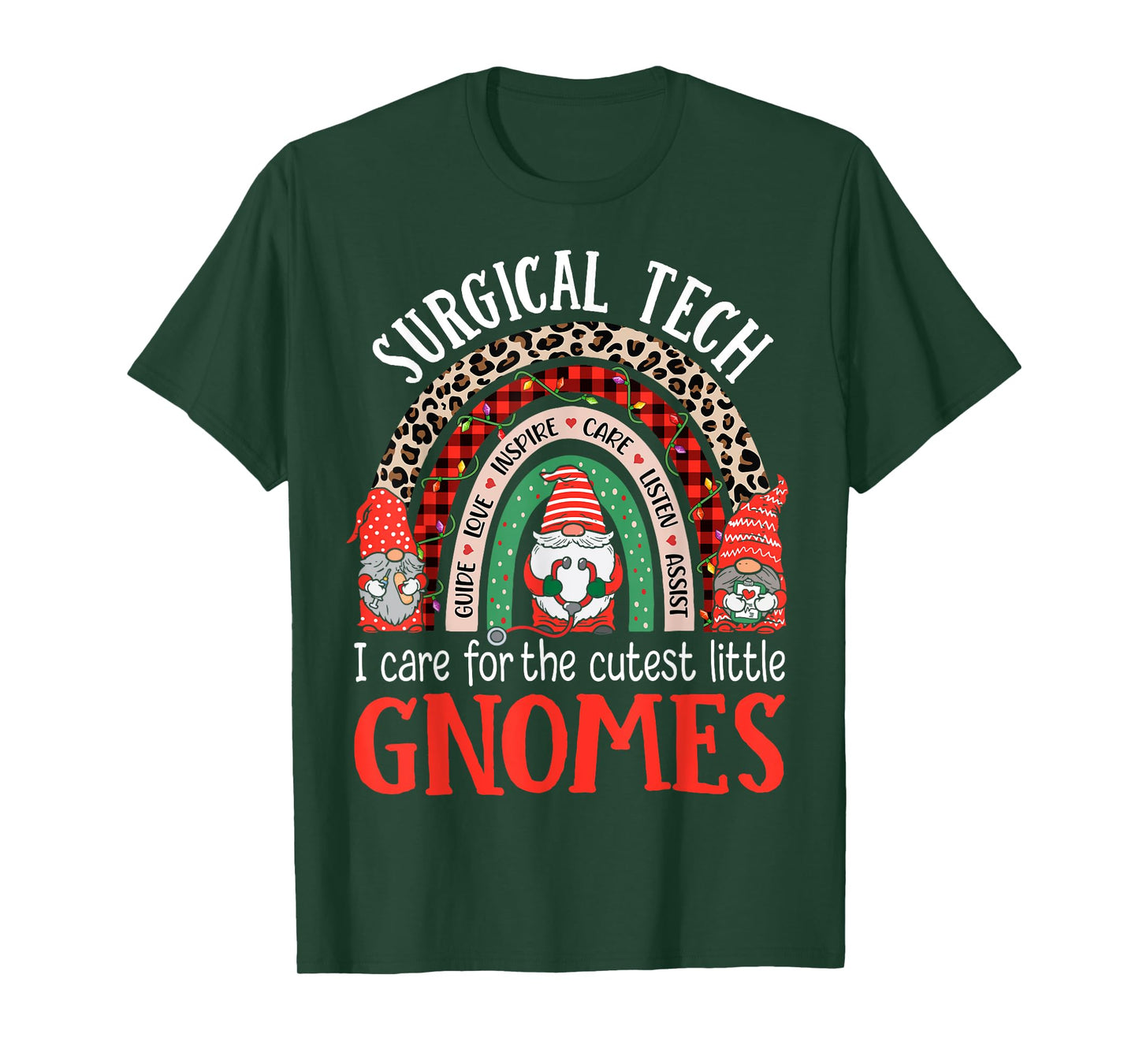 Christmas Surgical Tech Gnomes Surgical Nursing Technologist T-Shirt