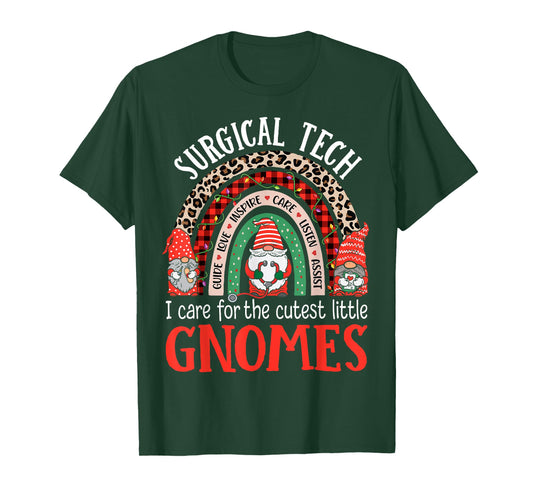 Christmas Surgical Tech Gnomes Surgical Nursing Technologist T-Shirt