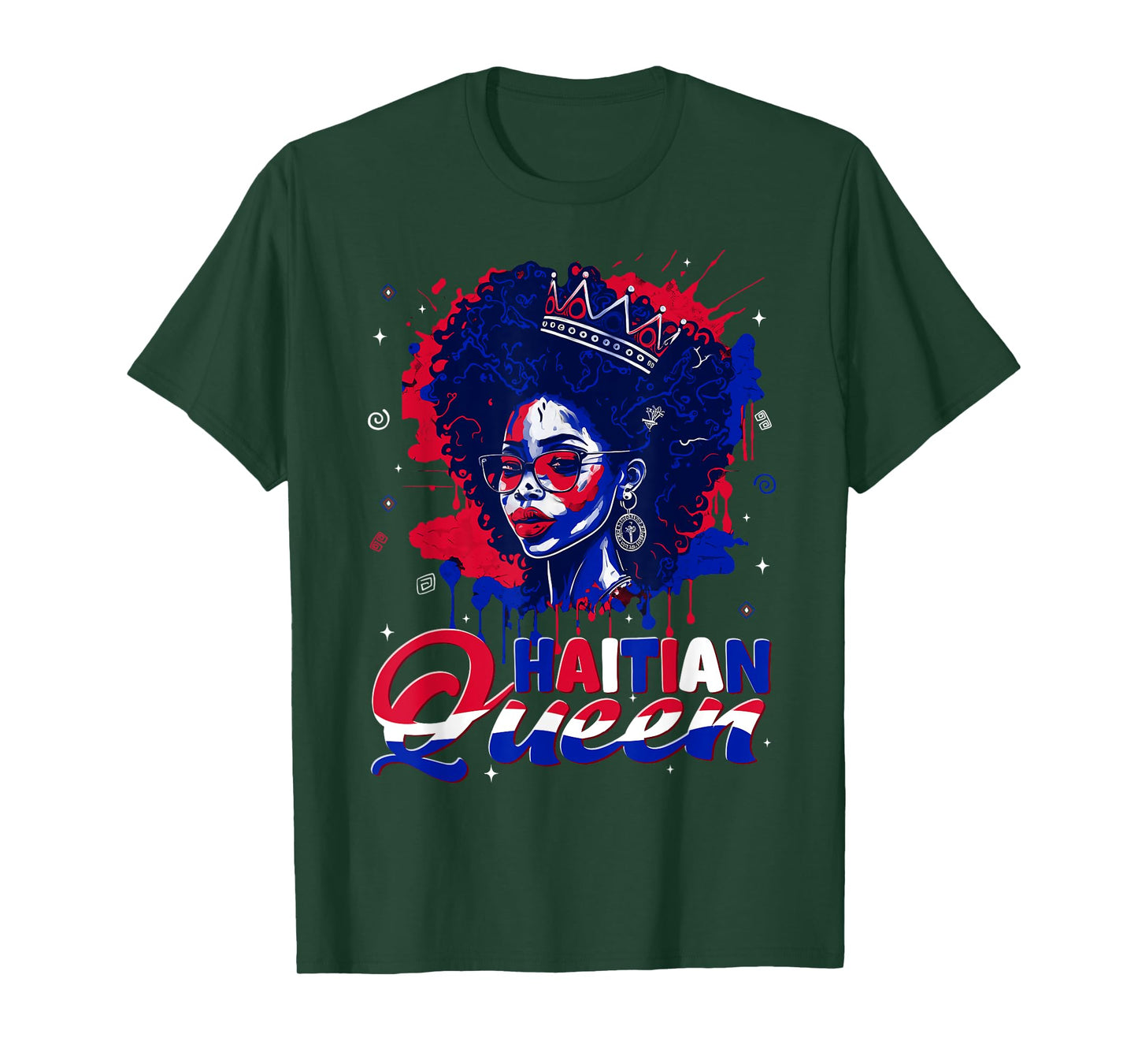 Haitian Queen Ayiti Pride Haiti Flag Day Womens Gifts T-Shirt