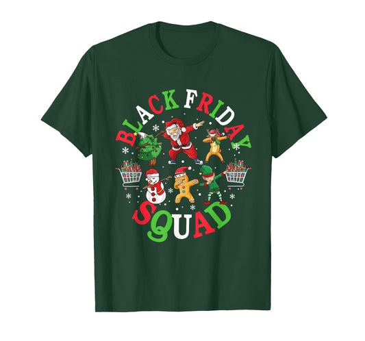 Christmas Black Shopping Funny Dabbing Squad Friday Shopping T-Shirt