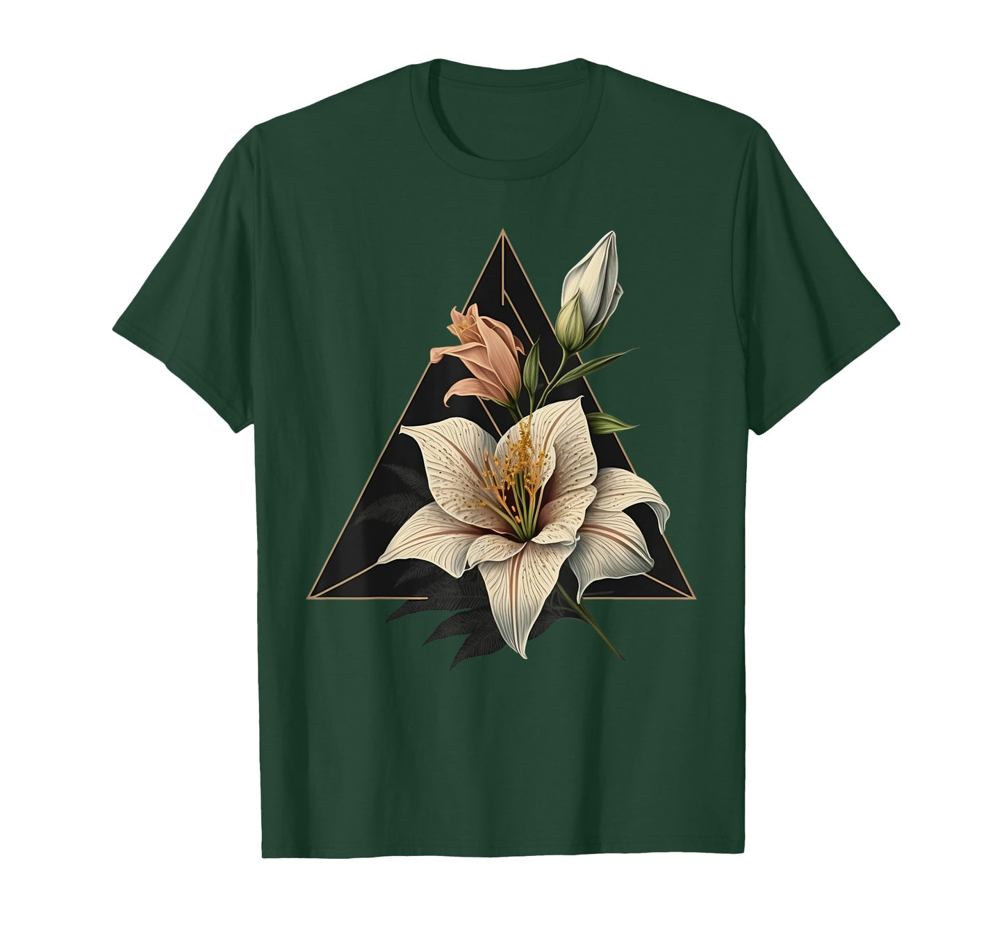 Abstract Geometric Lily T-Shirt