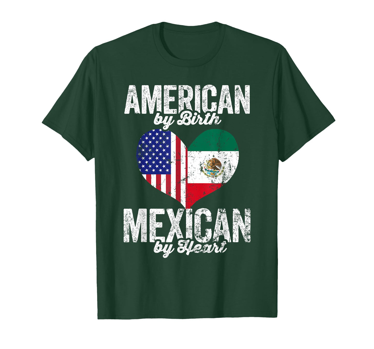 American By Birth Mexican By Heart Mexico Mexican American T-Shirt