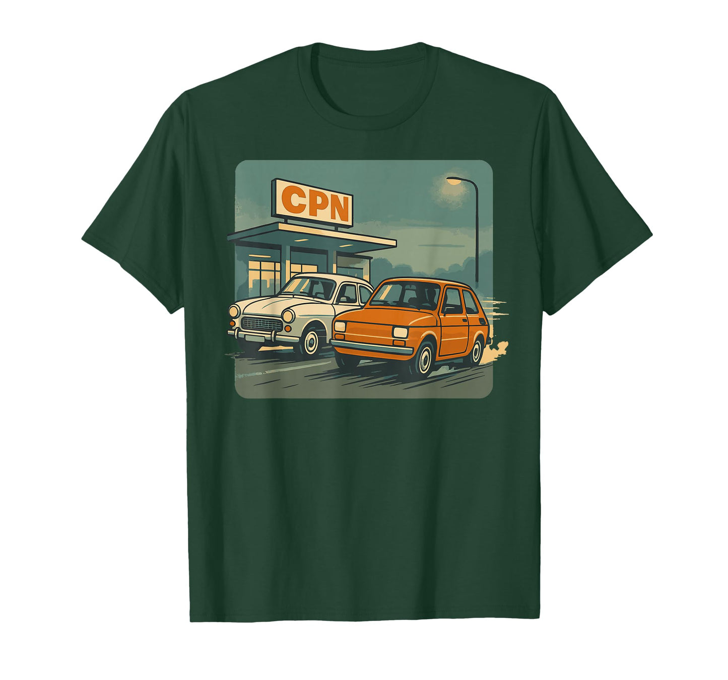 CPN Retro Cars PRL Poland Oldschool Vintage Ride T-Shirt